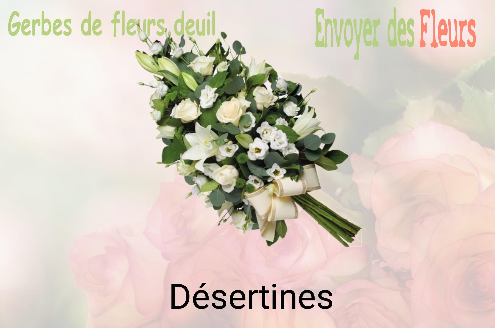 Gerbe de fleurs de deuil livrée à Désertines
